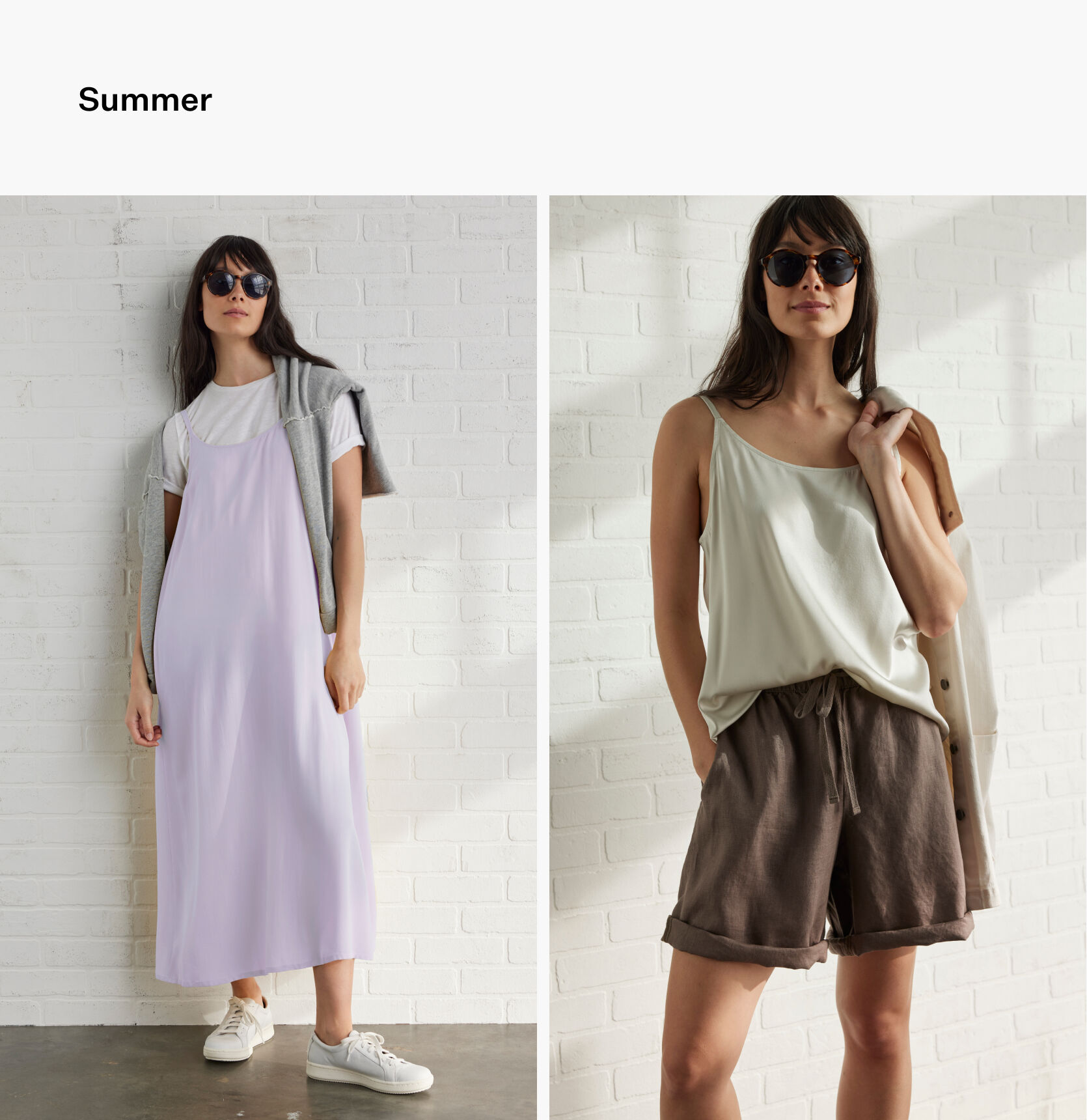 How to style silk cami and cami dress for summer. 
